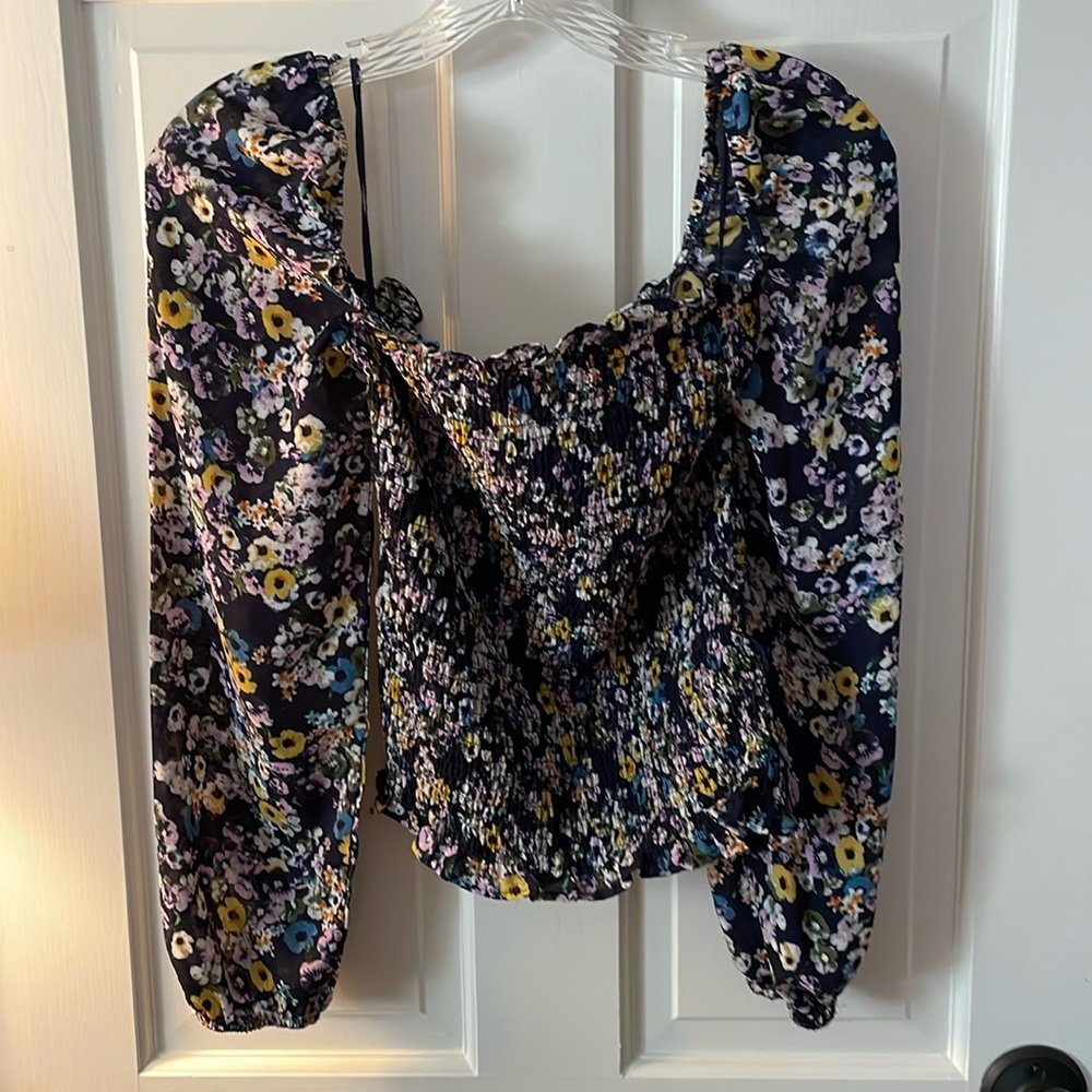 Gorgeous, girly feminine gathered navy blue Laurel cupcakes and cashmere top S 💕